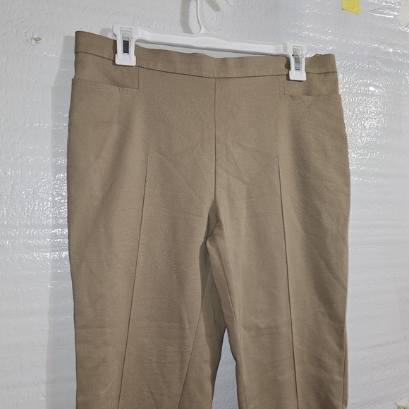 AKRIS PUNTO Franca Mid-Rise Cropped Pants light brown Size 6 - Picture 9 of 15